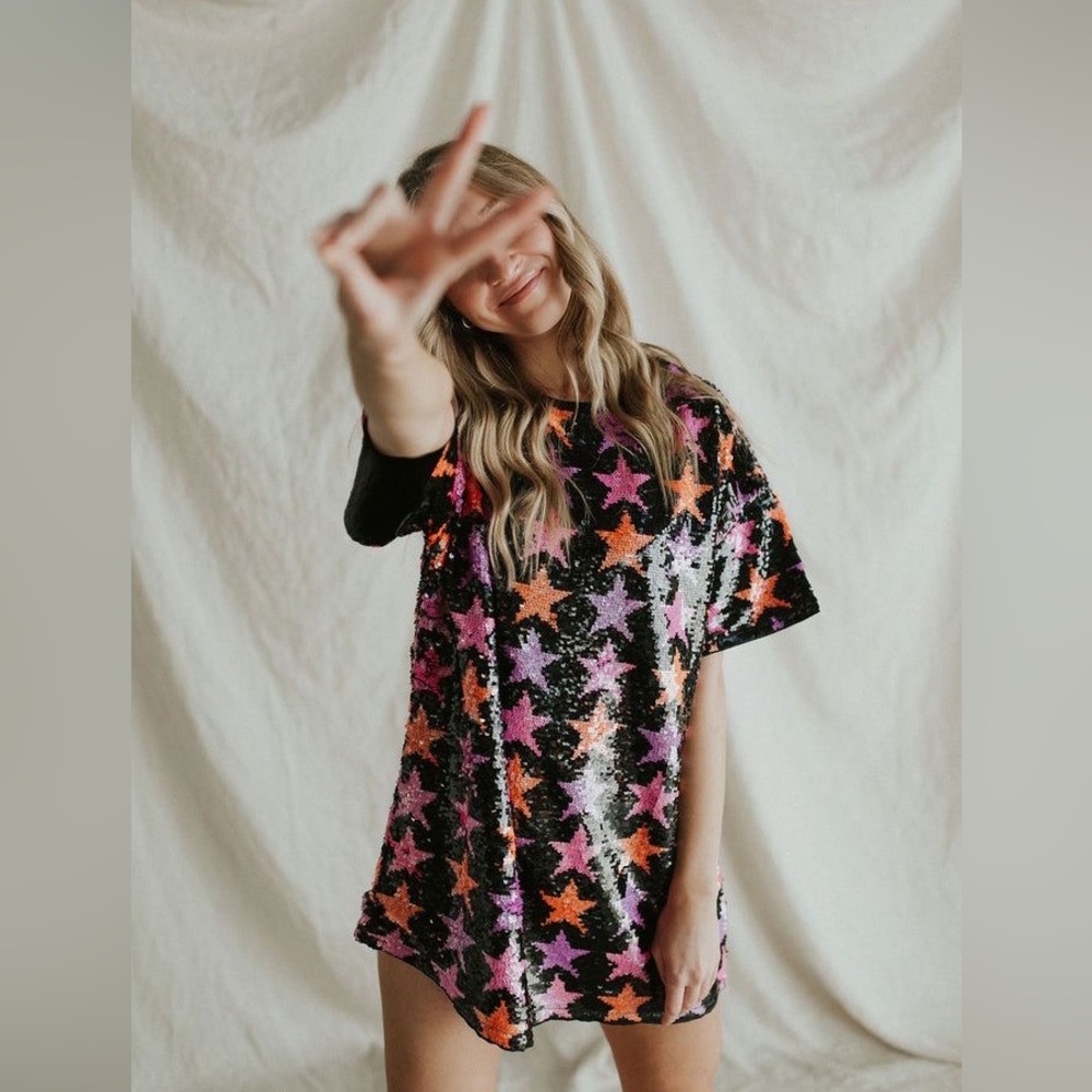 Sequence star T-shirt dress